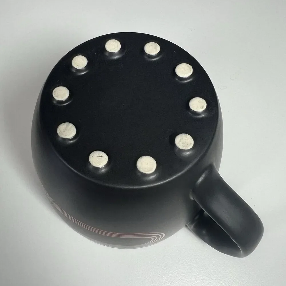 IKEA Record Coffee Cup Saucer Black & Red 7